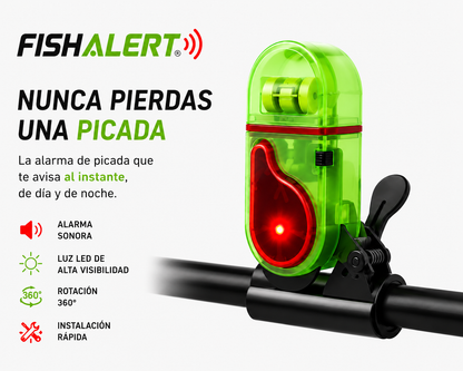 FishAlert mounted on fishing rod